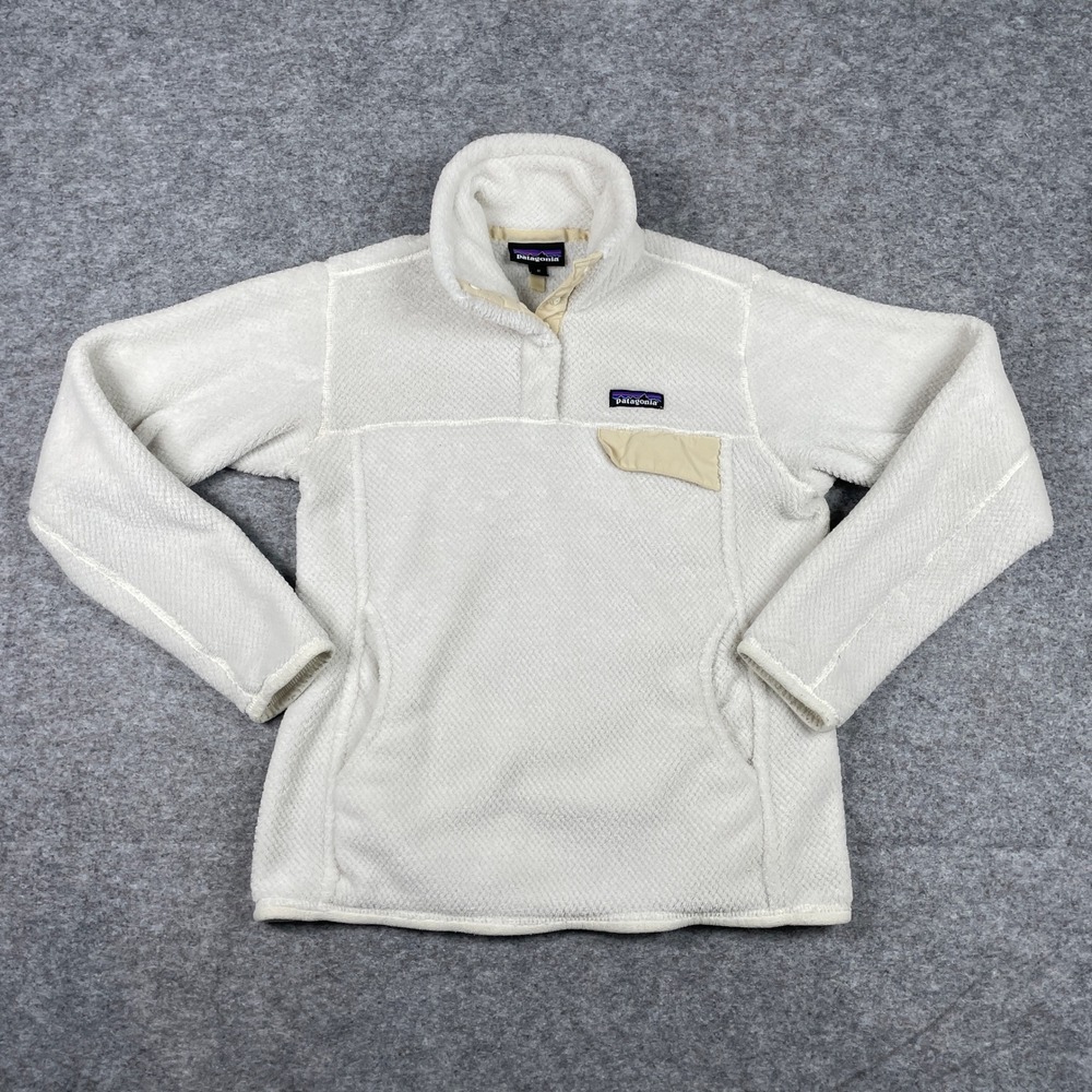Patagonia Pullover Womens M Cream Re-tool Snap-T Fleece Polartec STY25442FA17